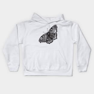 Dramabite Vintage butterfly illustration Kids Hoodie